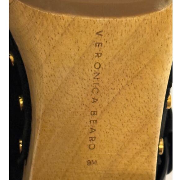 Brand New Veronica Beard Dacey Black Suede Clog Mules Size 9 - Picture 12 of 13